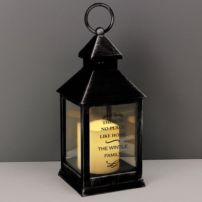 Personalised Antique Scroll Rustic Black Lantern - MK&JD Gifts