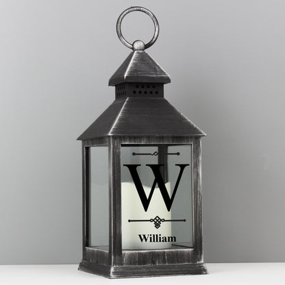 Personalised Initial Rustic Black Lantern - MK&JD Gifts