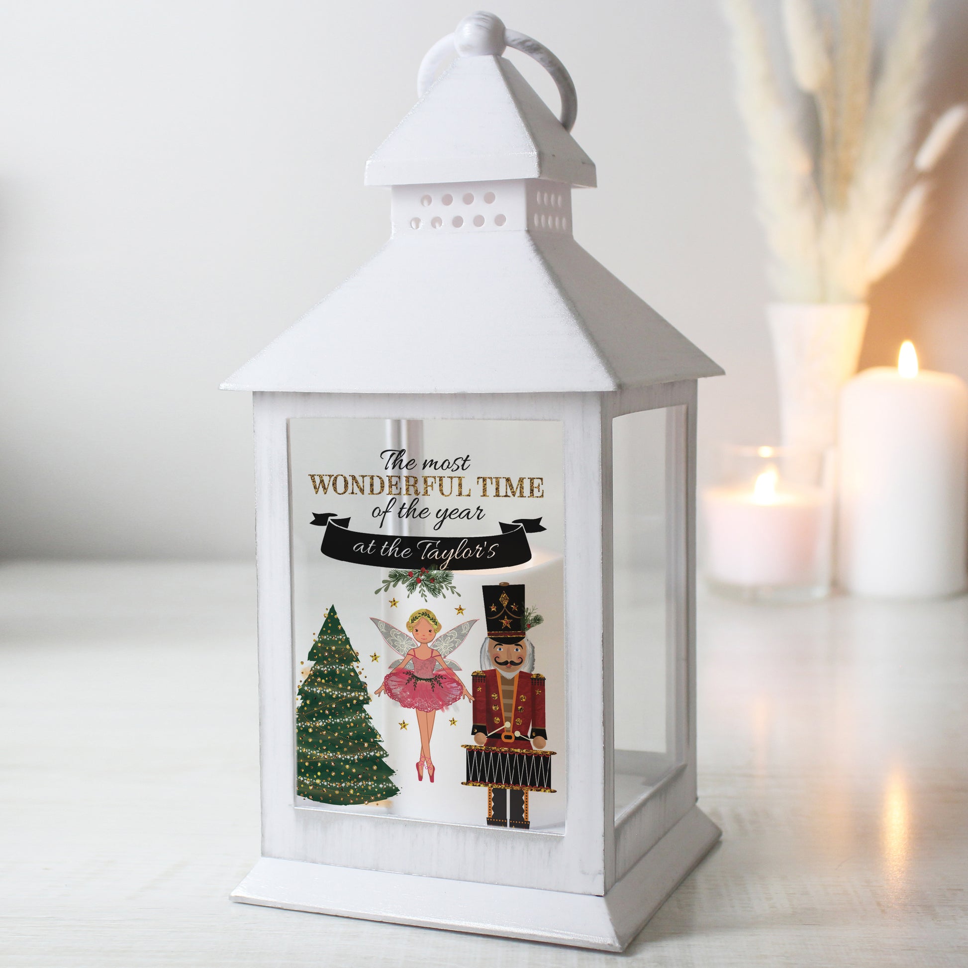 Personalised Nutcracker White Lantern - MK&JD Gifts