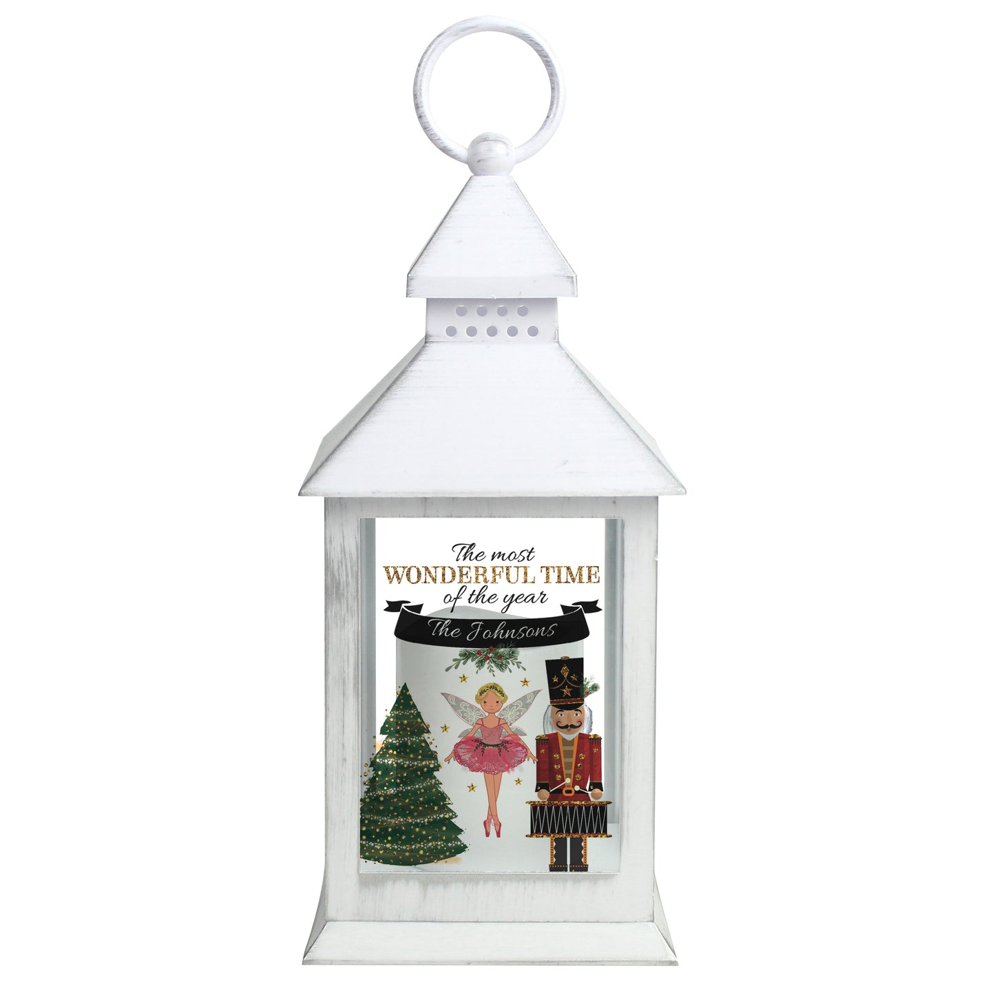 Personalised Nutcracker White Lantern - MK&JD Gifts
