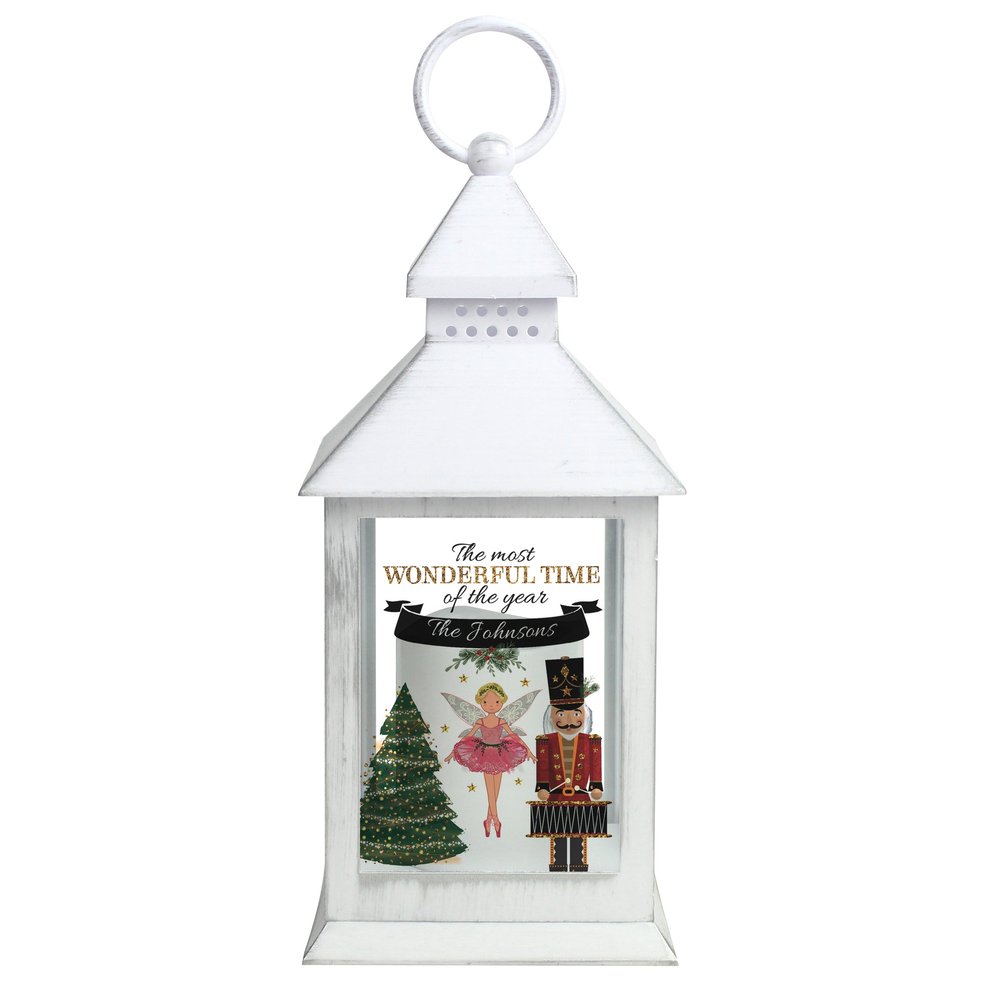 Personalised Nutcracker White Lantern - MK&JD Gifts