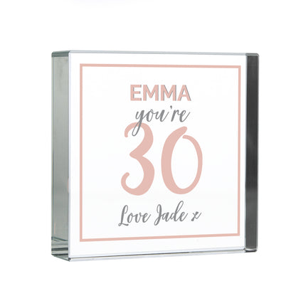Personalised Birthday Rose Gold Crystal Token - MK&JD Gifts