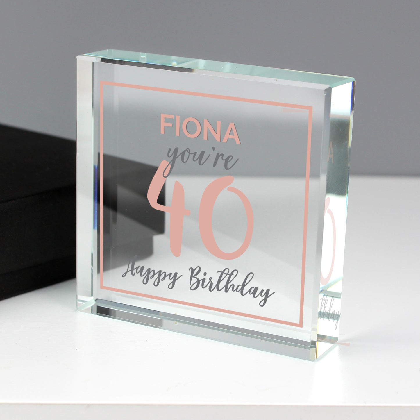 Personalised Birthday Rose Gold Crystal Token - MK&JD Gifts