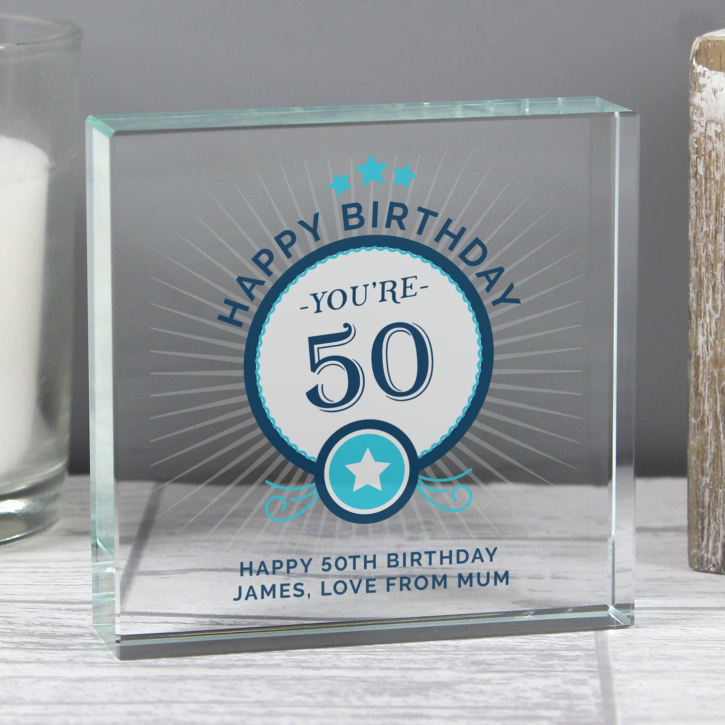 Personalised Birthday Crystal Token - MK&JD Gifts