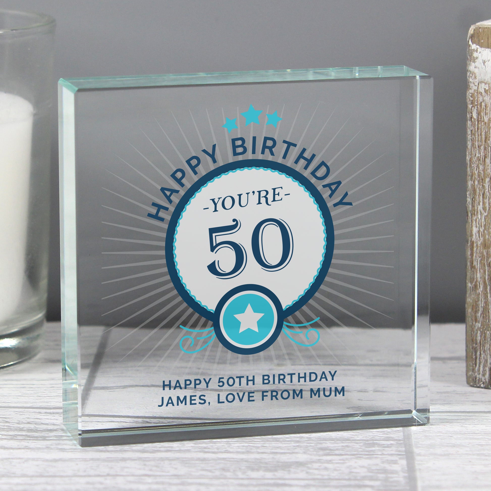 Personalised Birthday Crystal Token - MK&JD Gifts