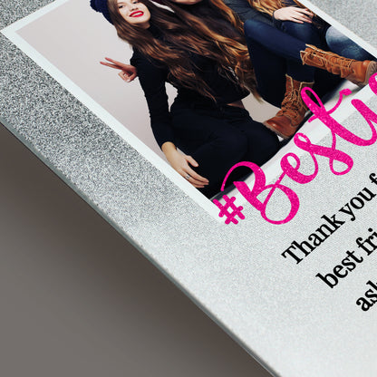 Personalised 'Bestie' 4x4 Glitter Glass Photo Frame - MK&JD Gifts
