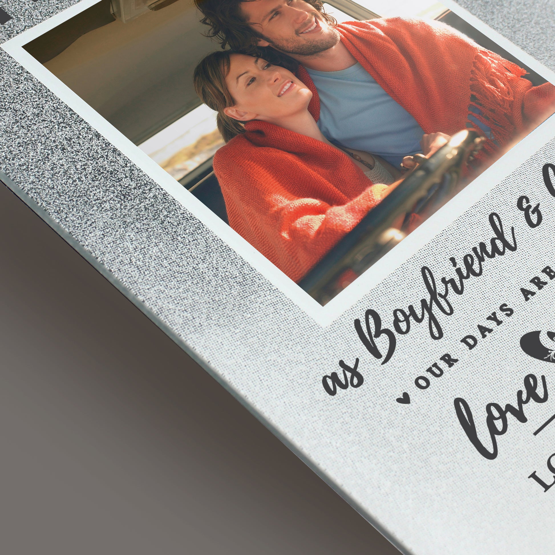 Personalised Anniversary 4x4 Glitter Glass Photo Frame - MK&JD Gifts