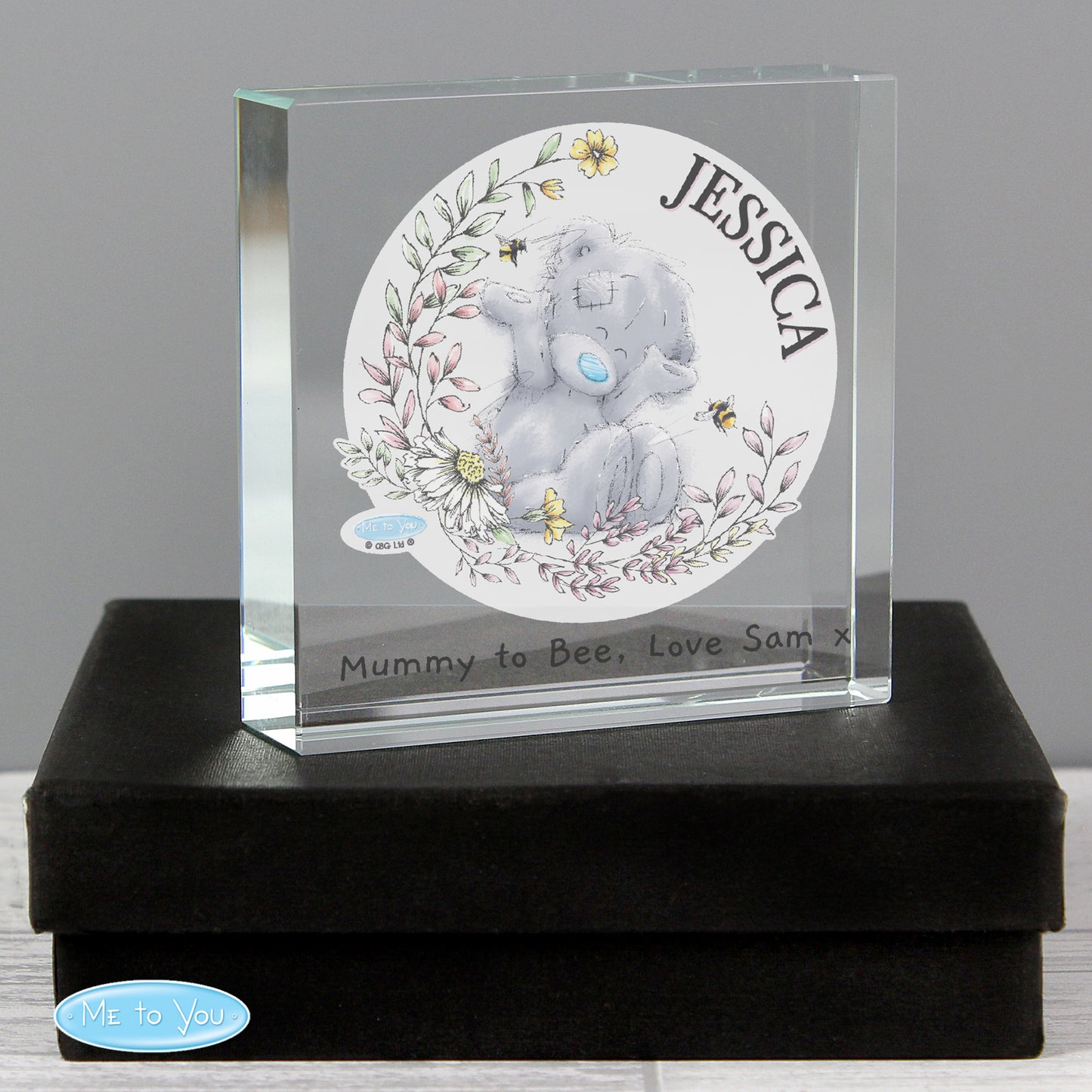 Personalised Me to You Bees Crystal Token - MK&JD Gifts