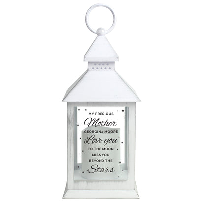 Personalised 'Miss You Beyond The Stars' White Lantern - MK&JD Gifts