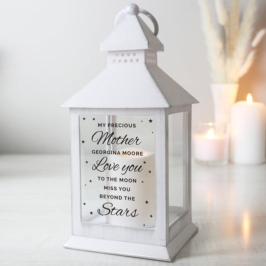Personalised 'Miss You Beyond The Stars' White Lantern - MK&JD Gifts