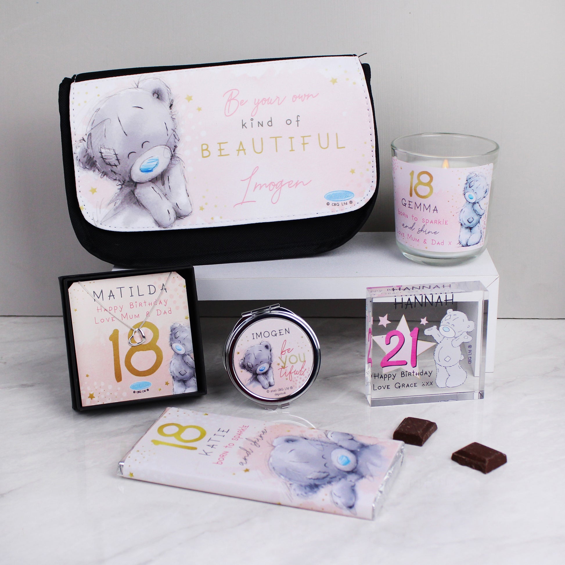 Personalised Me To You Sparkle & Shine Birthday Crystal Token - MK&JD Gifts