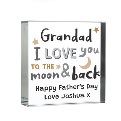 Personalised To the Moon and Back Crystal Token - MK&JD Gifts