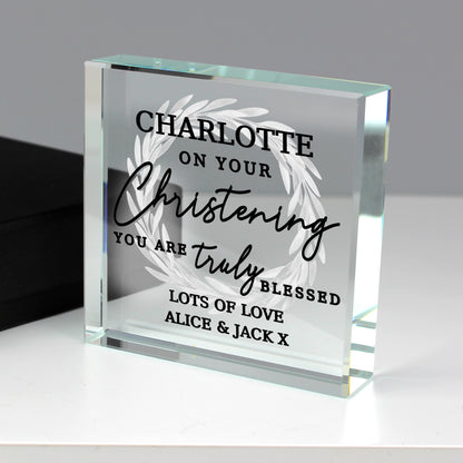 Personalised 'Truly Blessed' Crystal Token - MK&JD Gifts