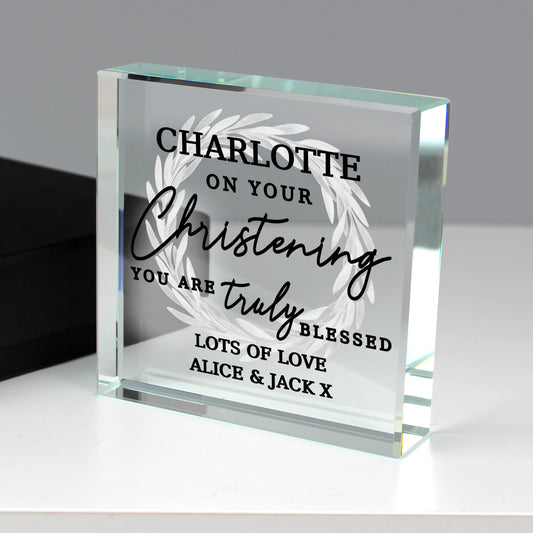 Personalised 'Truly Blessed' Crystal Token - MK&JD Gifts