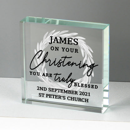 Personalised 'Truly Blessed' Crystal Token - MK&JD Gifts