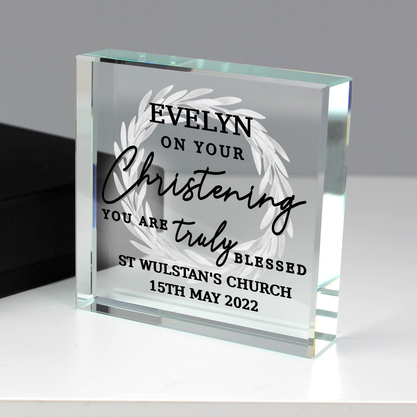 Personalised 'Truly Blessed' Crystal Token - MK&JD Gifts