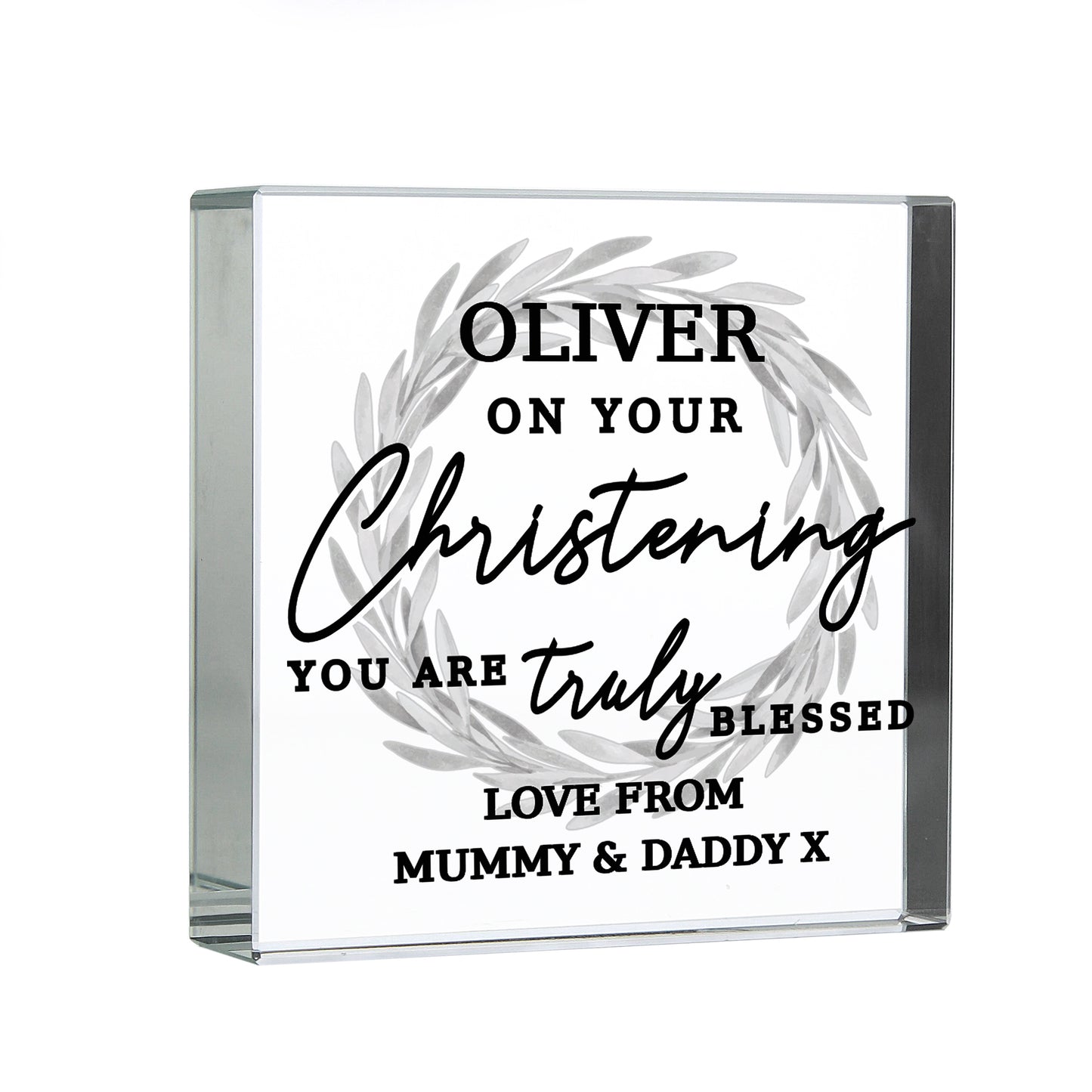 Personalised 'Truly Blessed' Crystal Token - MK&JD Gifts