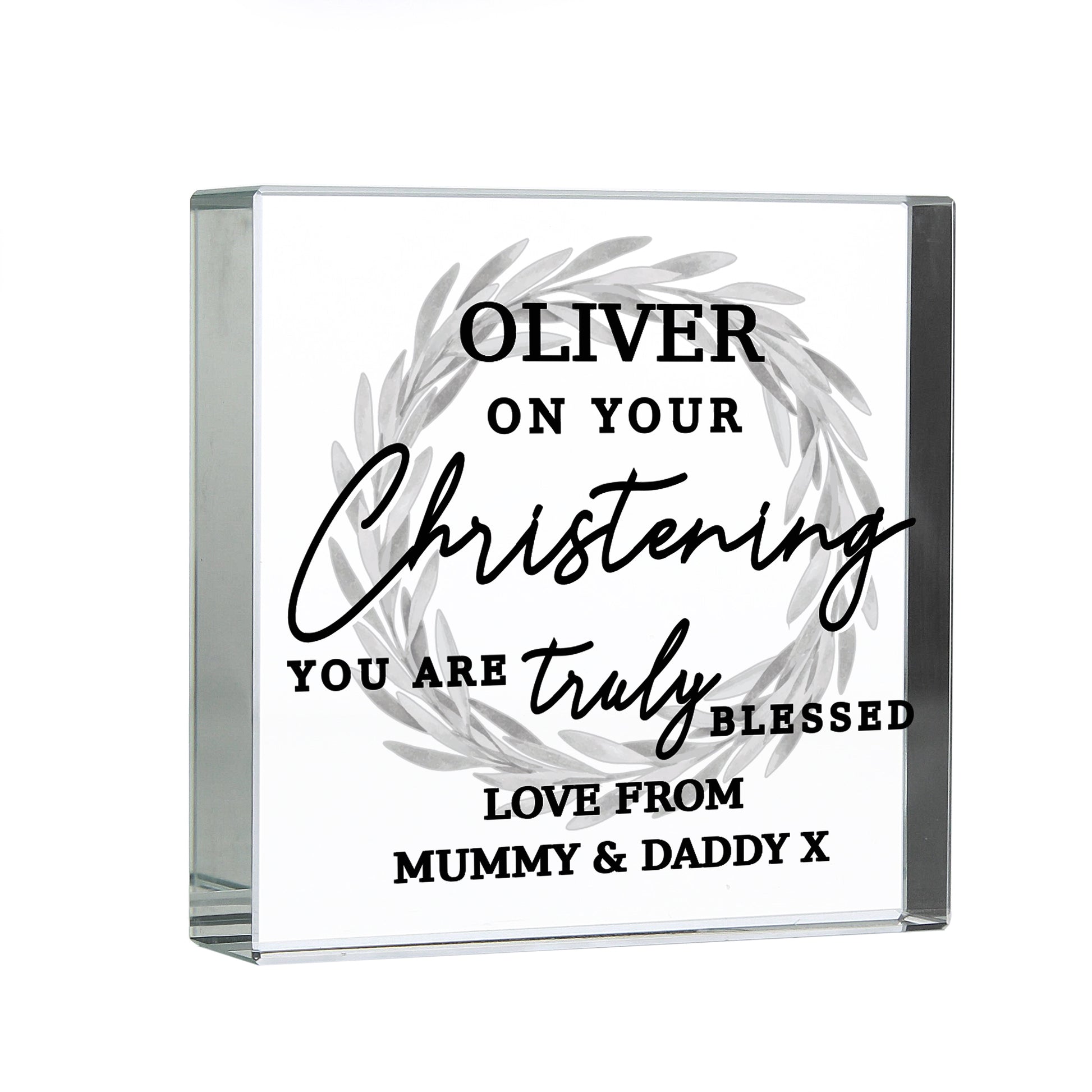 Personalised 'Truly Blessed' Crystal Token - MK&JD Gifts