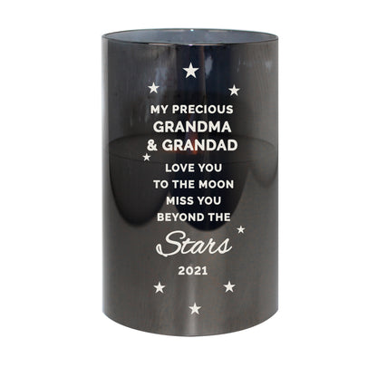 Personalised Miss You Beyond The Stars Smoked Glass LED Candle - MK&JD Gifts