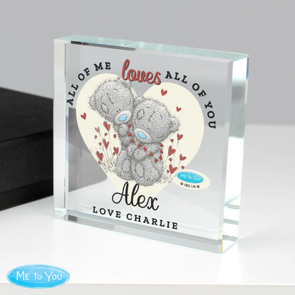 Personalised Me to You Love Heart Crystal Token - MK&JD Gifts