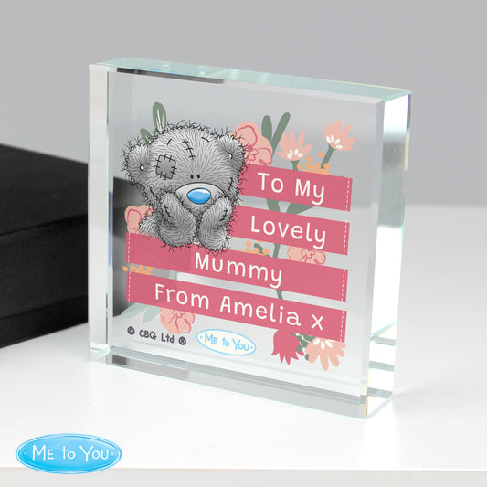 Personalised Me To You Floral Crystal Token - MK&JD Gifts
