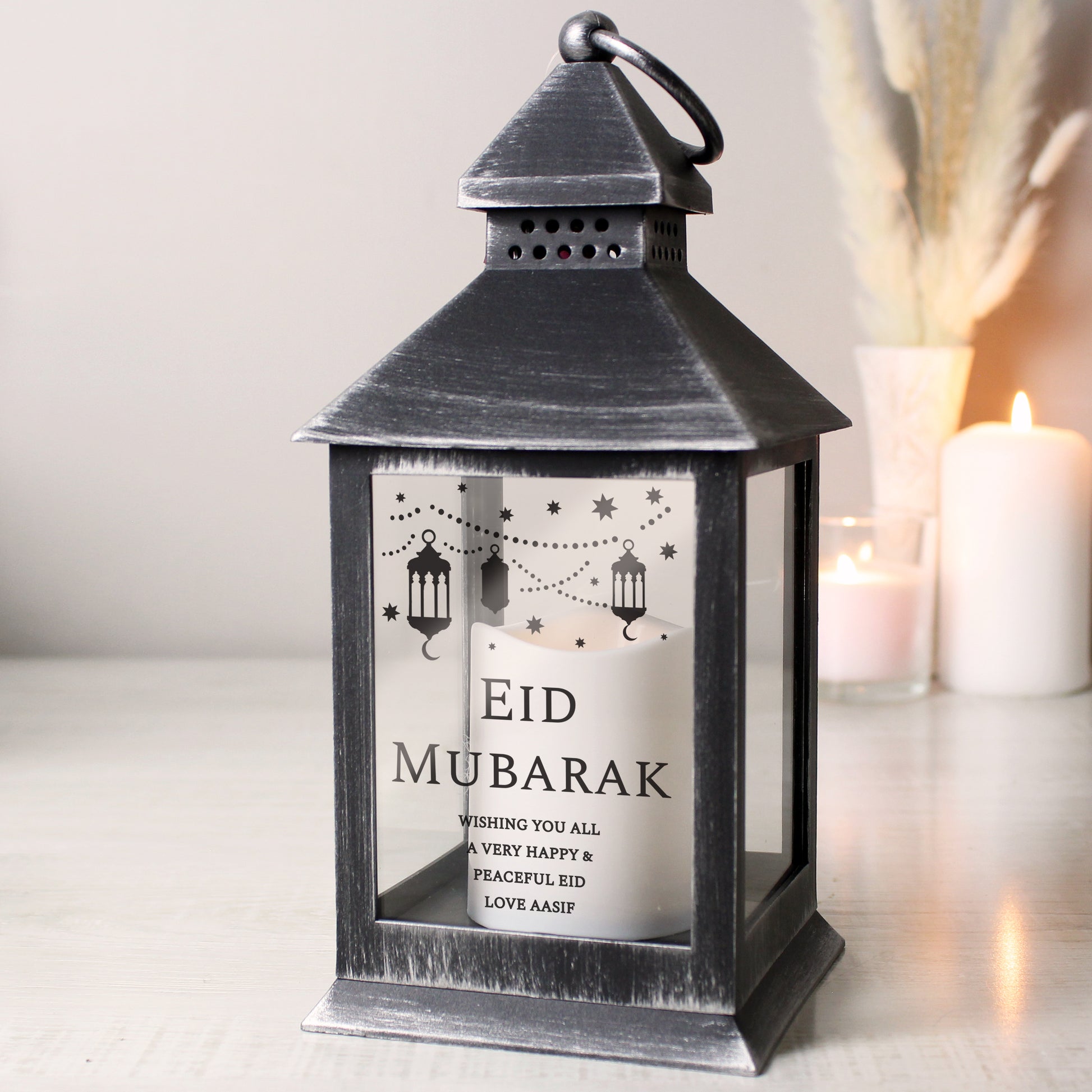 Personalised Eid and Ramadan Black Lantern - MK&JD Gifts