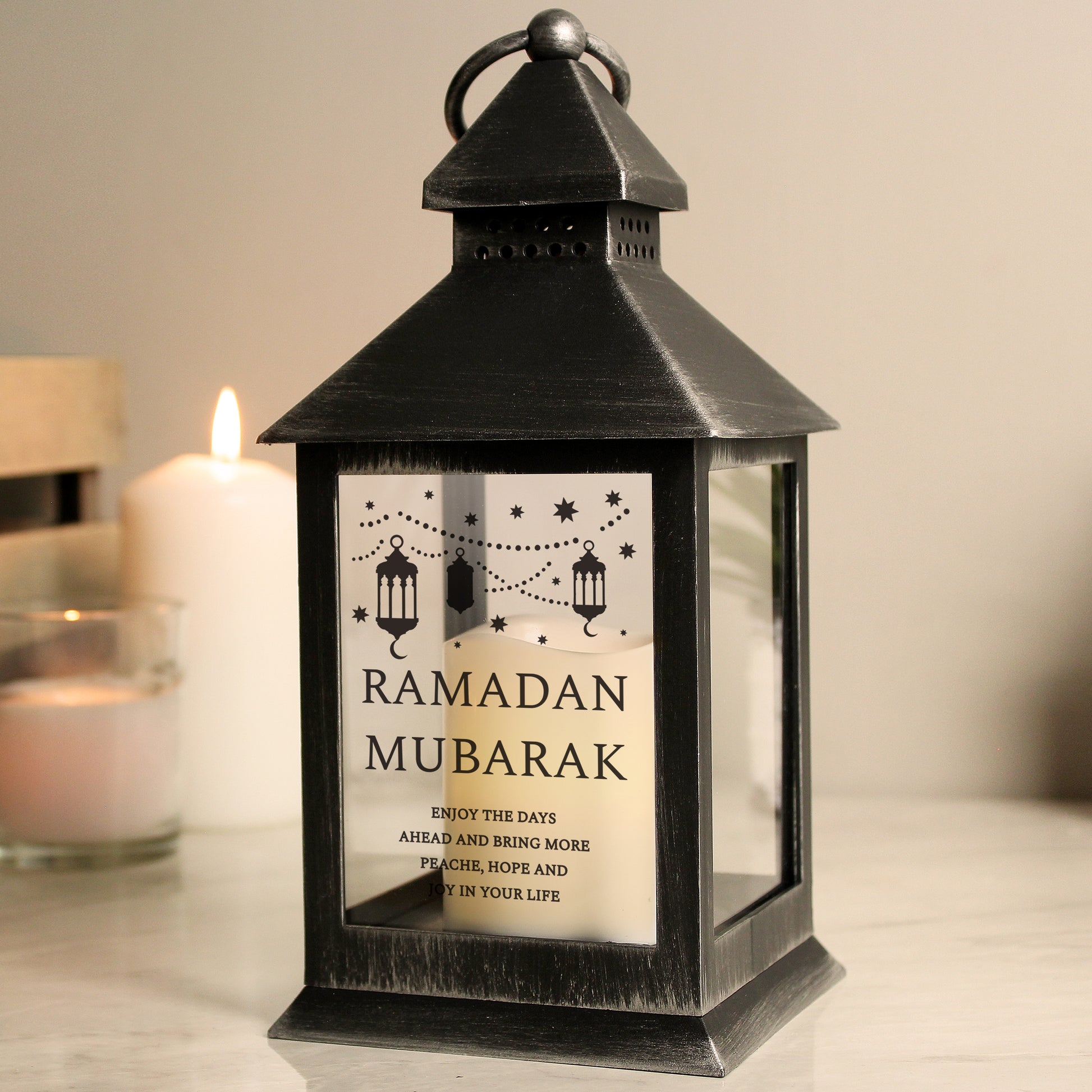 Personalised Eid and Ramadan Black Lantern - MK&JD Gifts