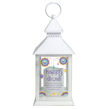 Personalised Diwali White Lantern - MK&JD Gifts