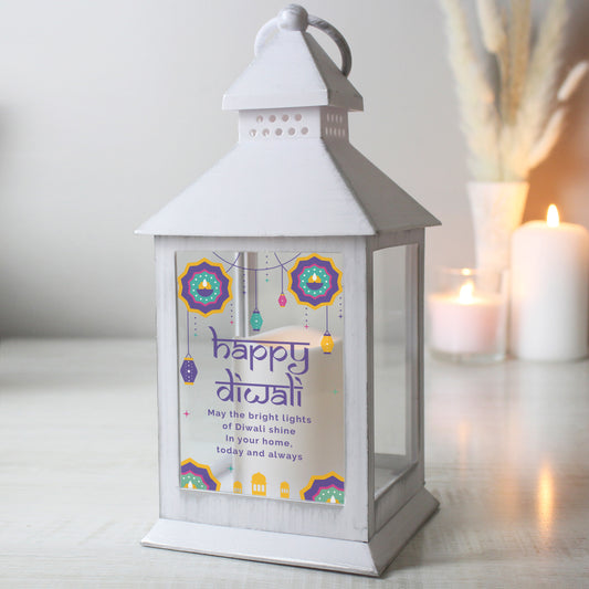 Personalised Diwali White Lantern - MK&JD Gifts