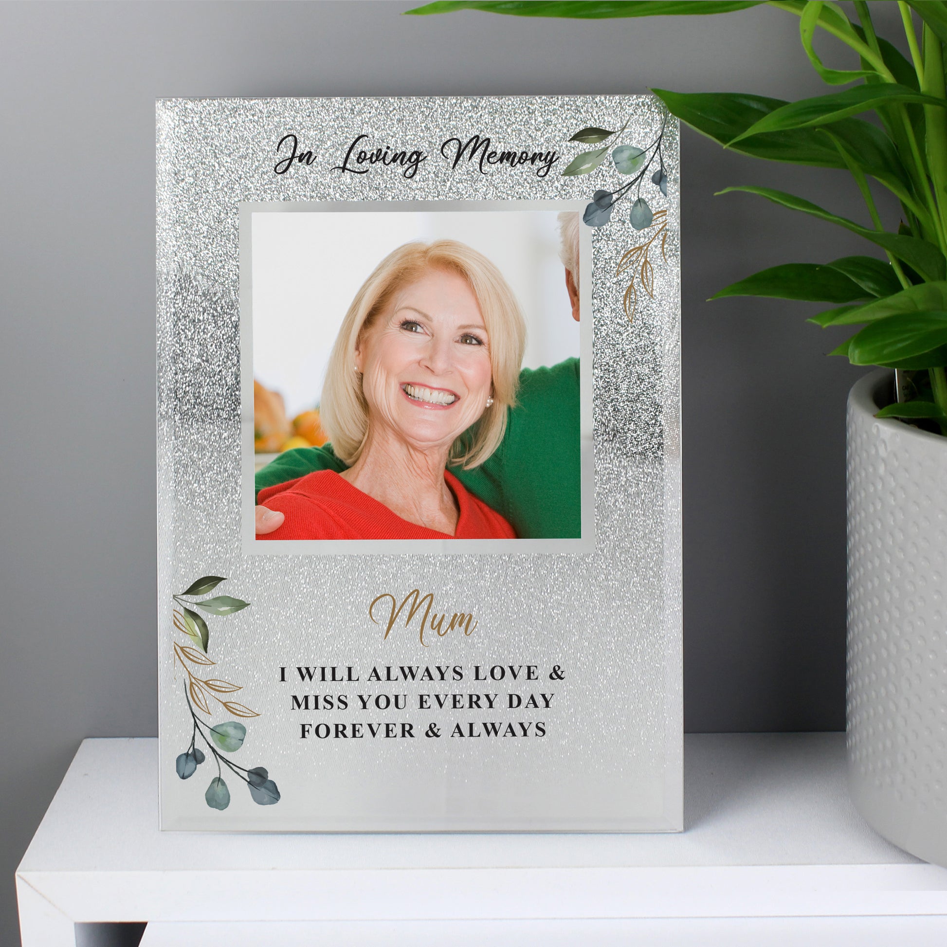 Personalised In Loving Memory 4x4 Glitter Frame - MK&JD Gifts