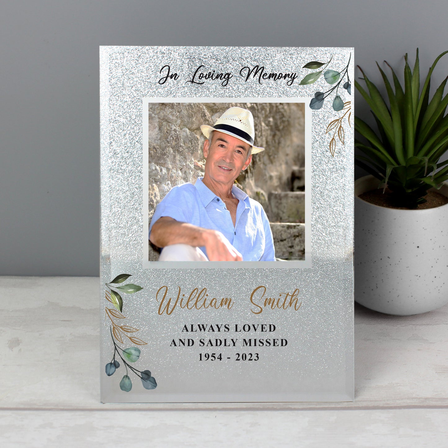 Personalised In Loving Memory 4x4 Glitter Frame - MK&JD Gifts