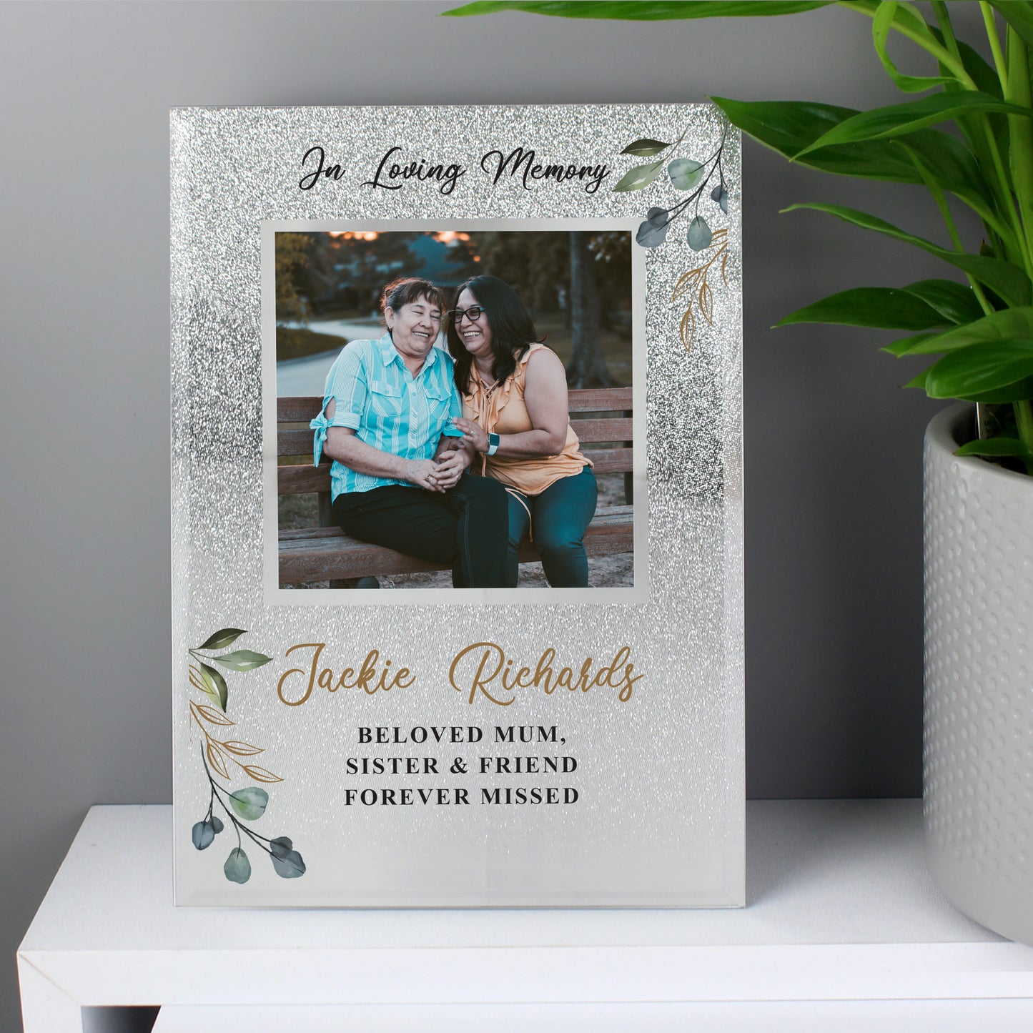 Personalised In Loving Memory 4x4 Glitter Frame - MK&JD Gifts