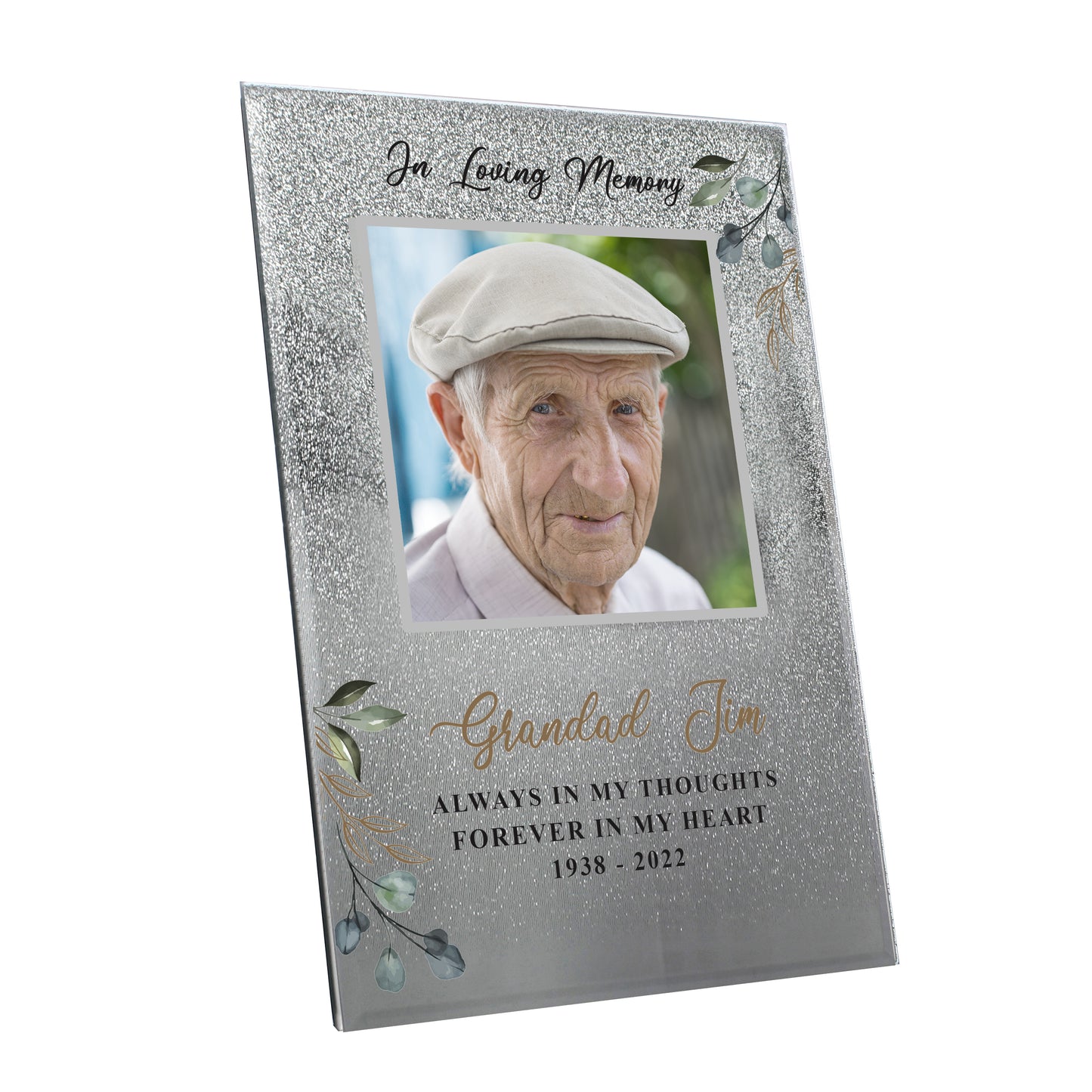 Personalised In Loving Memory 4x4 Glitter Frame - MK&JD Gifts