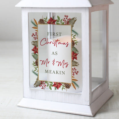 Personalised Christmas White LED Lantern - MK&JD Gifts