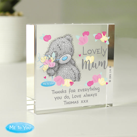 Personalised Me to You Lovely Mum Crystal Token - MK&JD Gifts