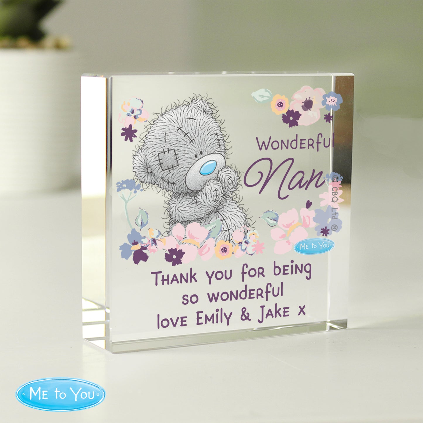 Personalised Me to You Wonderful Nan Crystal Token - MK&JD Gifts