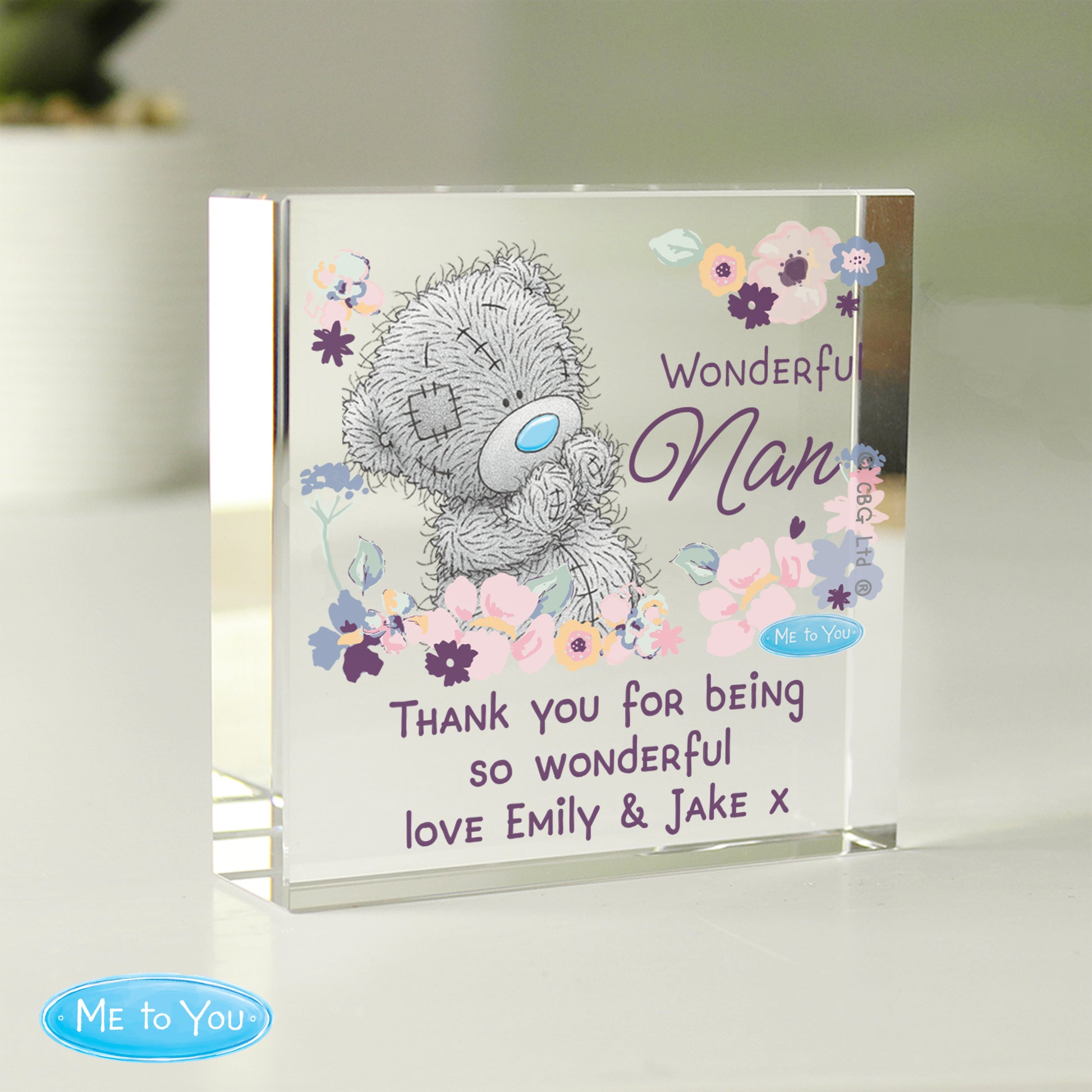 Personalised Me to You Wonderful Nan Crystal Token - MK&JD Gifts