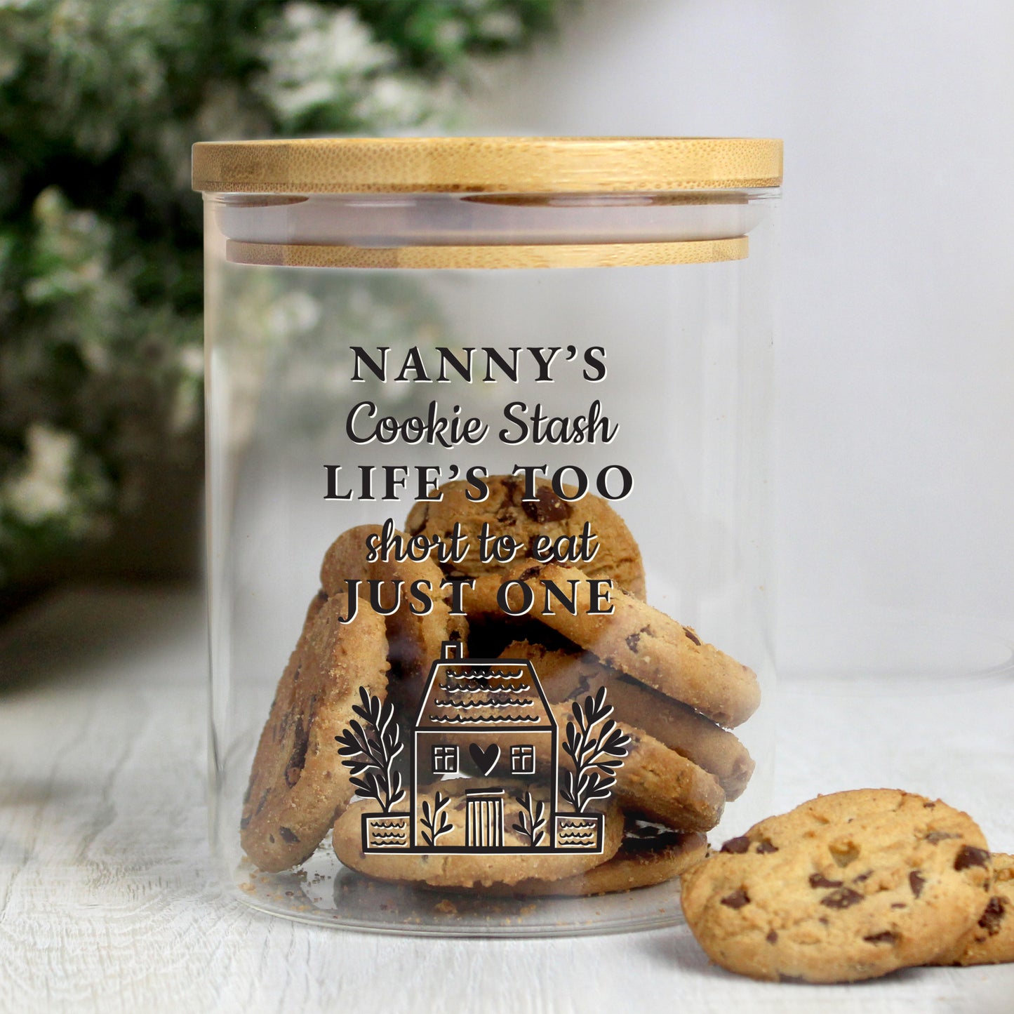 Personalised Home Glass Storage Jar - MK&JD Gifts