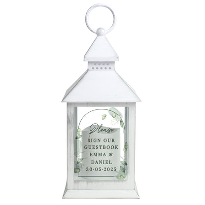 Personalised Botanical Wedding Lantern - MK&JD Gifts