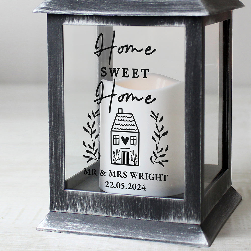 Personalised Home Black Lantern - MK&JD Gifts