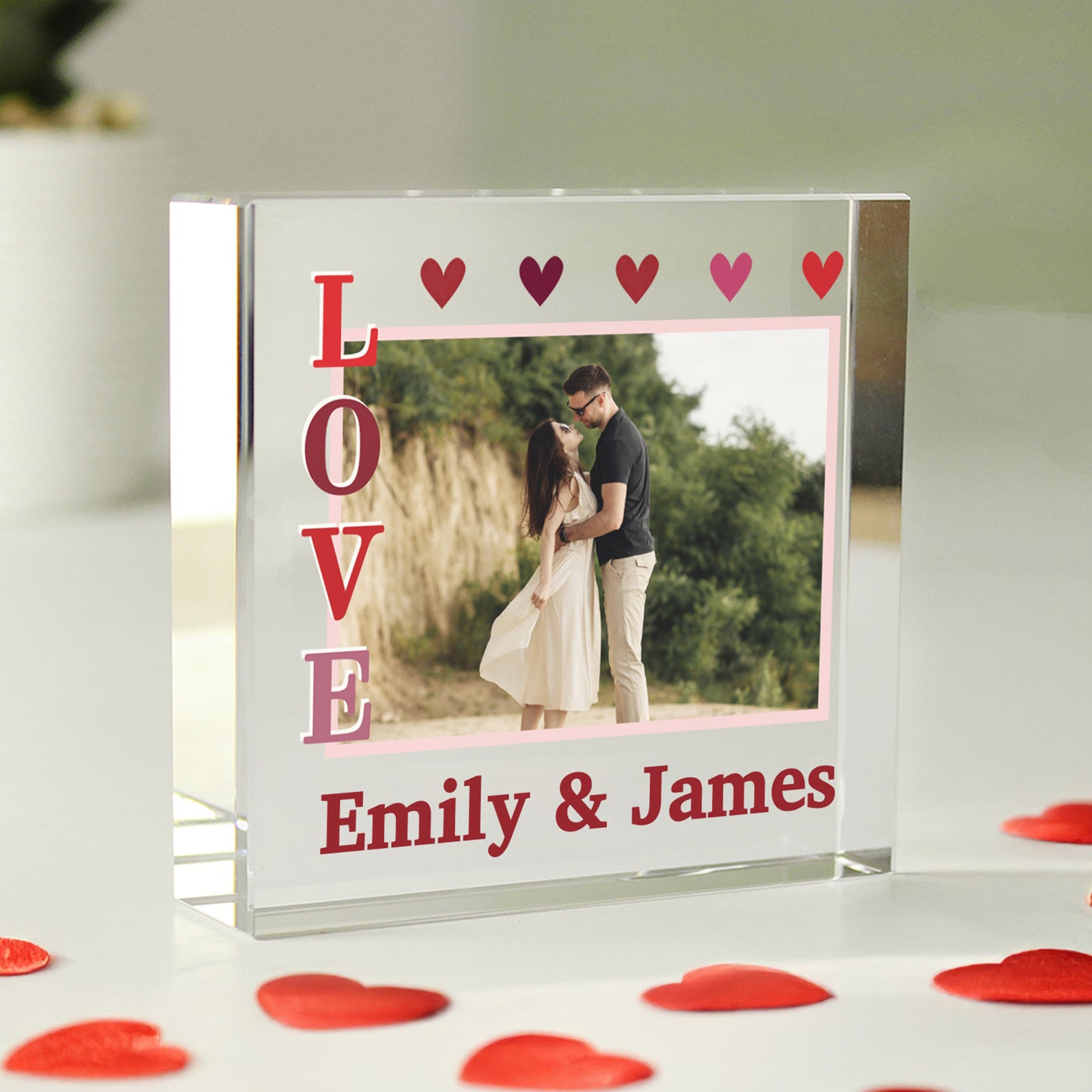 Personalised LOVE Photo Upload Crystal Token - MK&JD Gifts