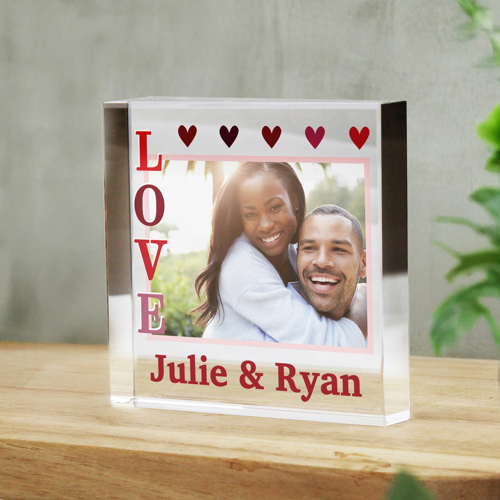 Personalised LOVE Photo Upload Crystal Token - MK&JD Gifts