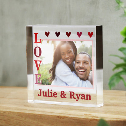 Personalised LOVE Photo Upload Crystal Token - MK&JD Gifts