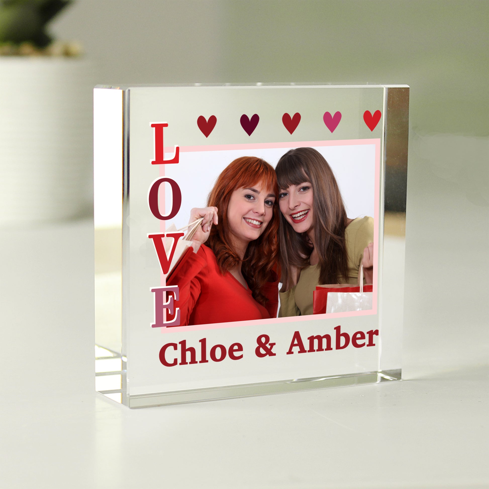 Personalised LOVE Photo Upload Crystal Token - MK&JD Gifts
