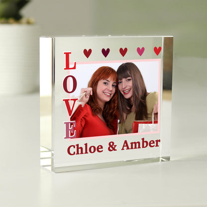 Personalised LOVE Photo Upload Crystal Token - MK&JD Gifts