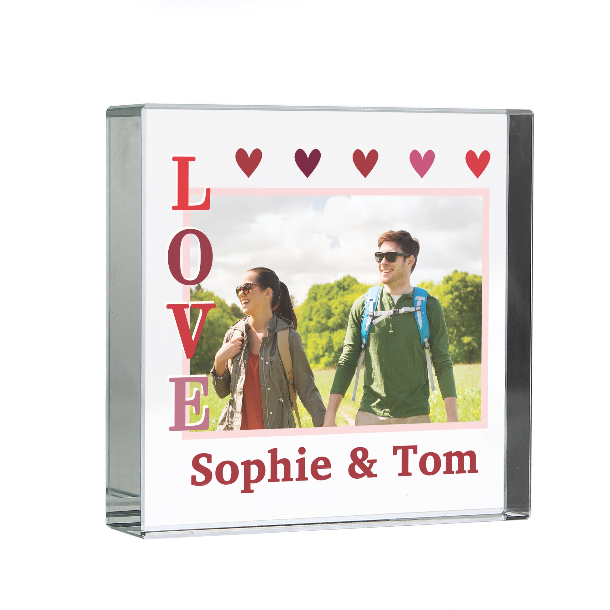 Personalised LOVE Photo Upload Crystal Token - MK&JD Gifts