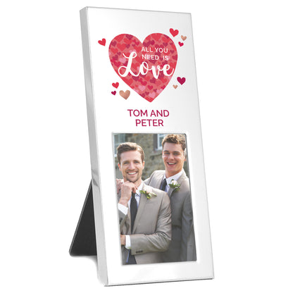 Personalised 'All You Need is Love' Confetti Hearts 2x3 Photo Frame - MK&JD Gifts