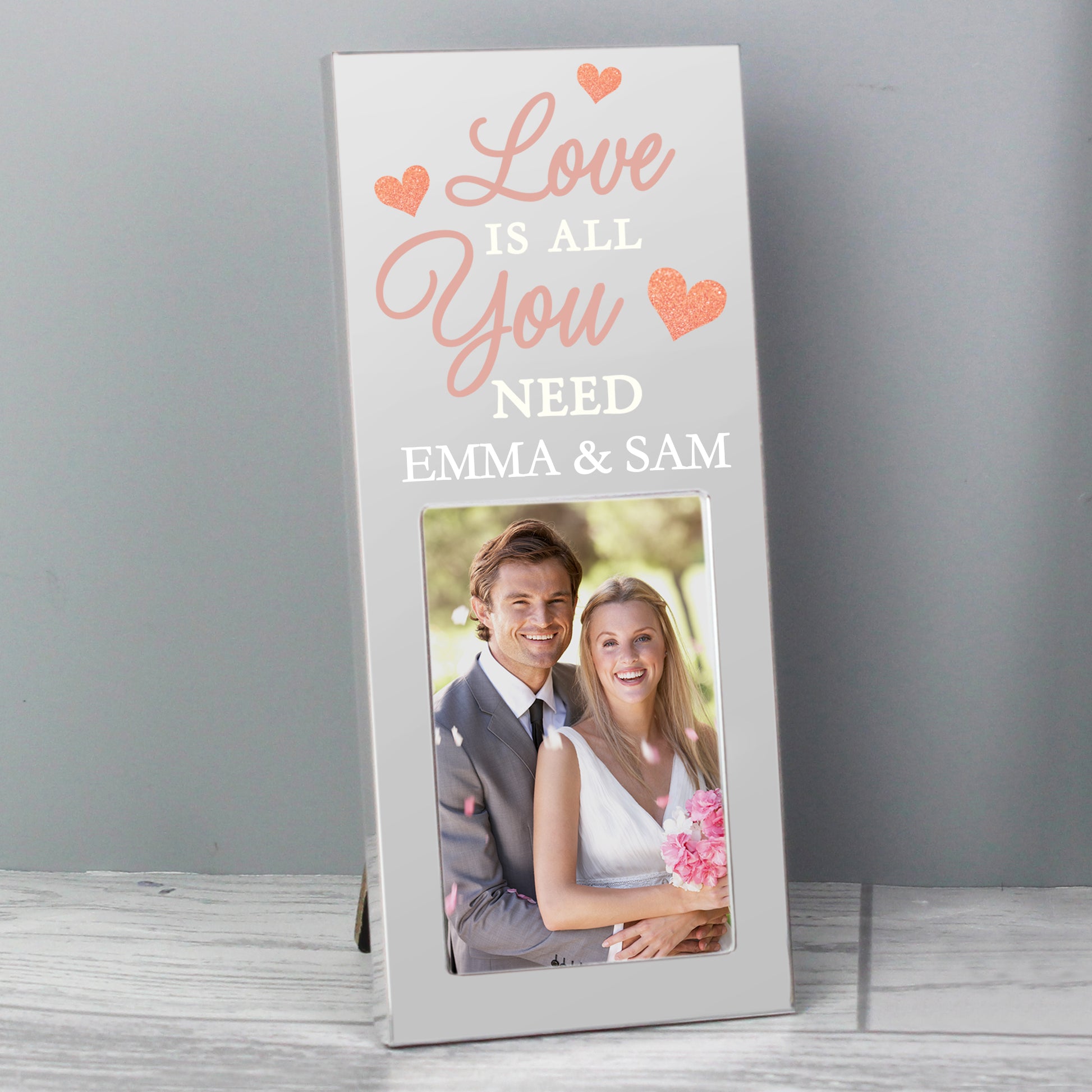 Personalised 'Love is All You Need' 2x3 Photo Frame - MK&JD Gifts