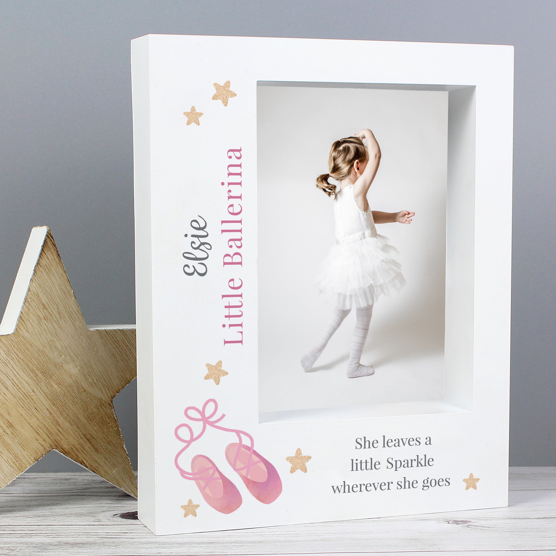 Personalised Swan Lake Ballet 5x7 Box Photo Frame - MK&JD Gifts