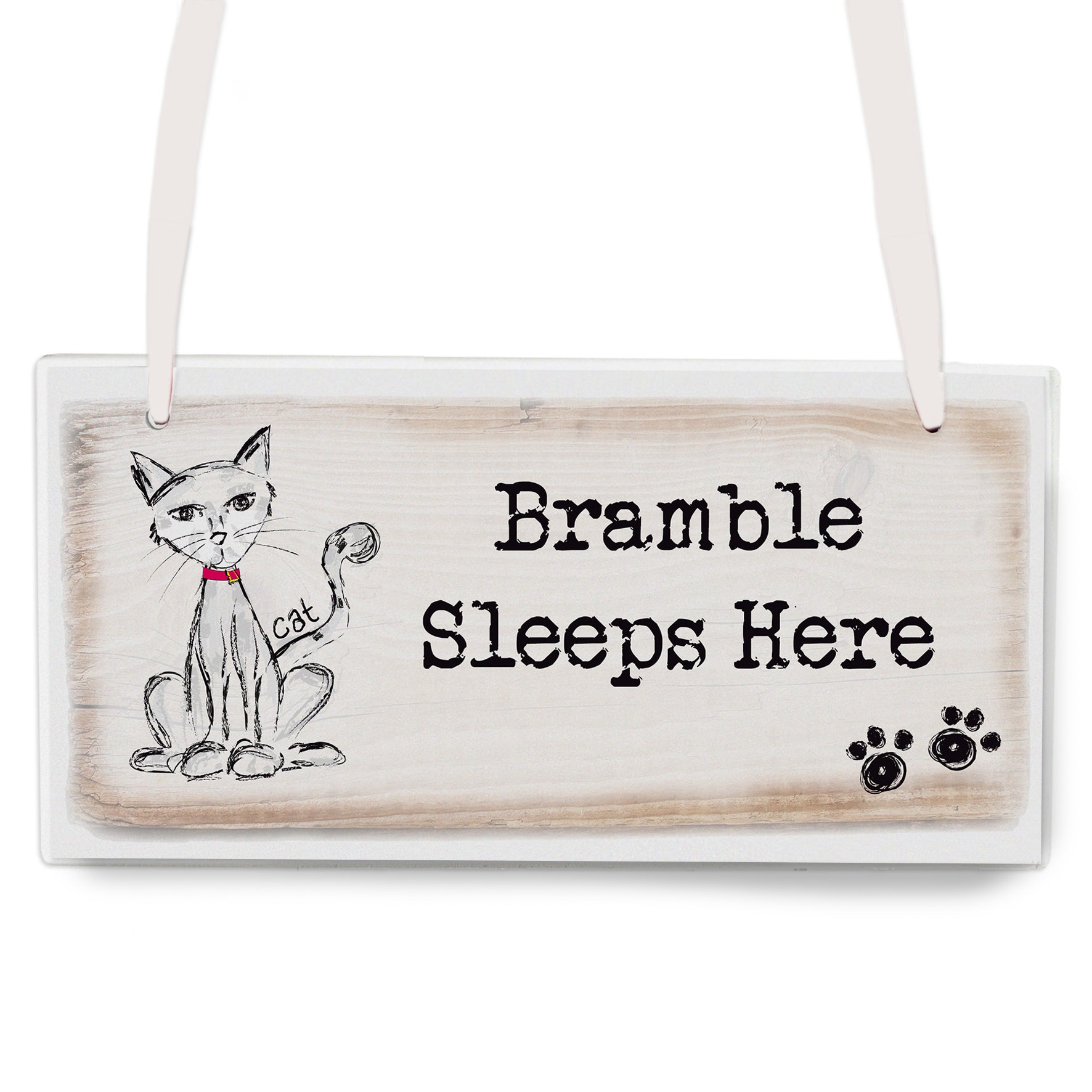 Personalised Cat Wooden Sign - MK&JD Gifts